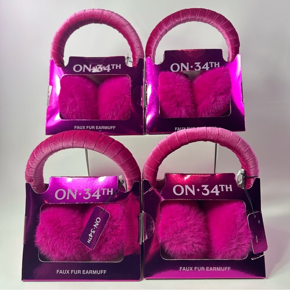 ON 34th Accessories - 4 PAIRS NEW ON 34th Women's Faux Fur with Velvet Band Earmuffs